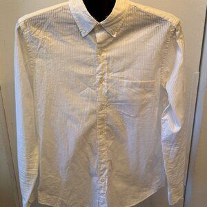 J.Crew Button Down Shirt Mens Medium White Oxford Long Sleeve Casual Classic